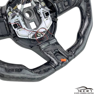 Volant de direction en fibre de carbone forgé personnalisé de haute qualité Ever-Carbon Racing ECR avec LED pour Chevrolet <span class=keywords><strong>Camaro</strong></span> 2010 - Product Image 6
