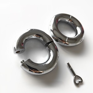HM不锈钢金属阴茎锻炼器阴囊负重锁定环五金加重男性公鸡环 - Product Image 5