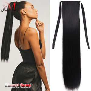 Extensions de cheveux accessoire <span class=keywords><strong>chignon</strong></span> africain cordon de serrage court queue de cheval bouclée queue de cheval synthétique bouffant court - Product Image 2