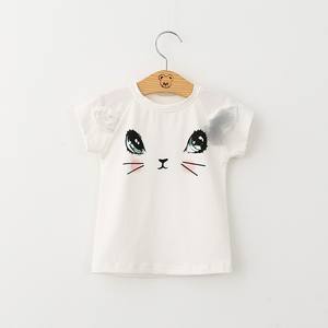 Vêtements pour bébés, ensembles de vêtements d'été pour enfants, ensembles de boutique pour filles, jupe en dentelle avec motif de chat mignon, fabriqué en Chine - Product Image 3