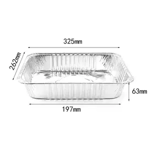 3500ml Party Bargains Premium Quality Durable Aluminum Foil Pans With Board Lids