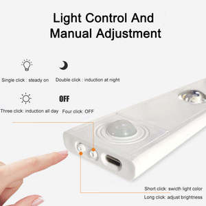 Luci <span class=keywords><strong>Sottopensile</strong></span> Intelligenti Magnetiche Ultra Sottili con Sensore di Movimento, Ricaricabili USB per Cucina e Camera da Letto, Barra Luminosa per Armadio - Product Image 3