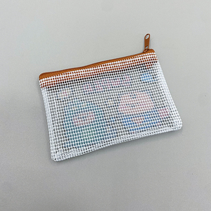 High Quality Custom Plastic PVC Mesh Document Bag <b>A4</b>/A5 Presentation Folder with Zipper Pockets for School and Office Use - Product Image 2