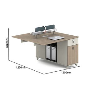 Mesa de oficina extensible personalizada para empleados de 1,2 M con caja de cables, muebles de oficina de estilo conciso, escritorio de ordenador PC con armario de almacenamiento - Product Image 1