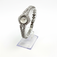 Montres-bracelets pour femmes à la mode, en or blanc et laiton, avec cadran en or rose, verre en quartz, montre numérique unisexe