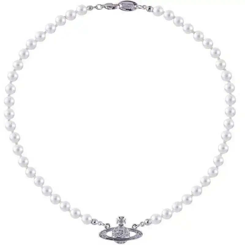 Landy Saturn Anhänger Perlenkette Profilierte Barock Schlüsselbein Kette Perlenkette