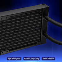 VALKYRIE N360 360mm AIO Liquid Cooler dengan Layar AMOLED Lengkung 6,67 inci, Kipas ARGB, Sistem Pendingin CPU Gaming Desktop Kelas Atas