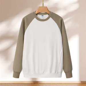 Sweat-shirt à col rond raglan en coton French Terry 400g de qualité supérieure, unisexe, pour adultes, étudiants, travail, école, uniforme - Product Image 2