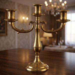 Handmade 3 Branch Candle <b>Holder</b> In Golden Luxury Candle <b>Holder</b> for Home and Hotel Decoration Fancy <b>Candlestick</b> <b>Holder</b> - Product Image 4
