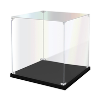 Vitrine en acrylique transparente de 10x10x10 pouces pour objets de collection (alternative) avec surface polie et montage facile