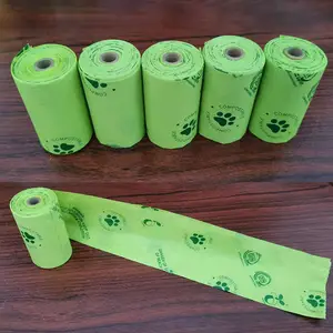 Atacado de alta qualidade plástico personalizado 100% eco PLA amigável biodegradável pet waste cão cocô saco