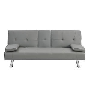 Sofá plegable Winforce con portavasos, dos cojines para sala de estar, dormitorio, Hotel, Sofacama, patas de Metal - Product Image 3