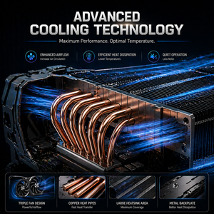 Tarjeta Gráfica Original Usada para Tarjetas de Video Serie RTX <span class=keywords><strong>RX</strong></span>, GPU para Estación de Trabajo, Memoria GDDR6 de 8GB/12GB, PCI Express, Doble Ventilador, Tarjeta Gráfica de Escritorio - Product Image 4