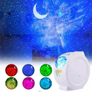 Tuya Wifi Starry Moon Star projector Time Setting Voice Control Music Rhythm Decor Ocean Wave Star Galaxy Projector With App