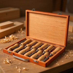 Db Wholesale 12pcs <b>Lathe</b> Chisel Set 3-3/4 Inch Blade <b>Woodworking</b> Hand Tools Wooden Handle Straight Tip DIY Grade - Product Image 2