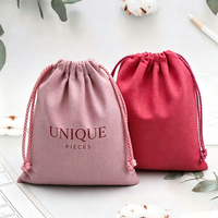 Pochette et sachet en coton personnalisés avec cordon de serrage, sac d'emballage cadeau réutilisable pour bougies d'aromathérapie et pot-pourri