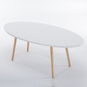 <strong>White</strong> Wooden Coffee <strong>Table</strong> with Four <strong>Corners</strong> - Product Image 1