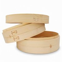 Panier Vapeur Classique en Bambou Tressé à la Main, Rectangulaire ou Rond, Ensemble de Paniers de 10 Pouces pour Cuiseur à Couscous et Pot de Fleurs