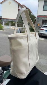 Embroidery Cotton Canvas Reusable Customized Letter Logo Two-Tone Accent Sporty Gusseted Tote <b>Bag</b> With Pocket - Product Image 3