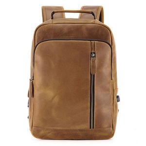 Chất Lượng Cao Biểu Tượng Tùy Chỉnh 15.6 Inch USB Sạc Cổng Unisex Kinh Doanh Du Lịch Chính Hãng Da Bò Da Máy Tính Xách Tay Không Thấm Nước - Product Image 1