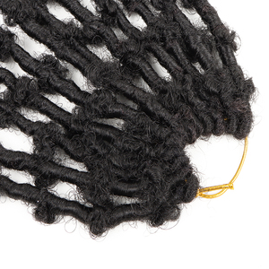 VASTO biondo rosso nuovo 18 24 pollici farfalla locs crochet prelooped pretwisted farfalla locs dei capelli trecce crochet treccia dreadlock - Product Image 3