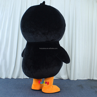 Costume de mascotte de pingouin réaliste en peluche gonflable pour les fêtes et les jeux en plein air jeu de fête déguisé vente en gros