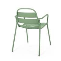 Chaise de balcon d'hôtel, table ronde, mobilier en métal, chaise de bistrot d'extérieur