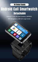 Montre connectée Android 4G avec WhatsApp, YouTube, caméra, carte SIM, appel vidéo, moniteur de fréquence cardiaque, téléphone-bracelet, grand écran pour les voyages d'affaires