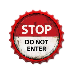 Customized Vintage Metal Tin Signs 35cm Printing Round <strong>Beer</strong> <strong>Bottle</strong> <strong>Cap</strong> Shaped <strong>Wall</strong> <strong>Decoration</strong>