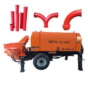 Pabrik disediakan harga yang baik baru Mini mesin Diesel elektrik Trailer portabel semen dipasang stasioner pompa beton Grout - Product Image 2