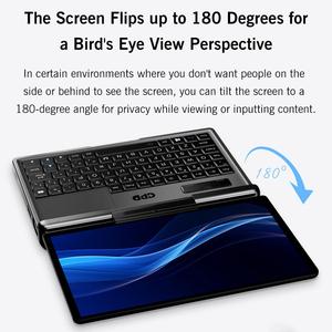 GPD MicroPC 2 PC Gaming genggam, PC Mini layar FHD berputar 7 "dengan port I/O penuh Win11 Pro 16GB + 512GB