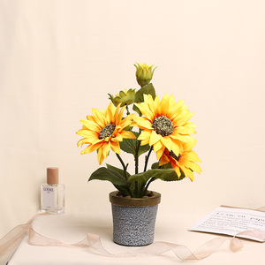 Bouquet de tournesols Jinhe 30cm-100cm, fleur en soie, décoration d'intérieur, plante - Product Image 4