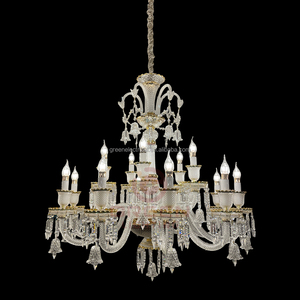 Lámpara de Araña de Cristal de Lujo para Interiores de Hoteles y Bodas, Diseño Moderno en Cromo, Tamaño W67cm*H74cm, Metal+Cristal K9 y Madera Contrachapada - Product Image 3