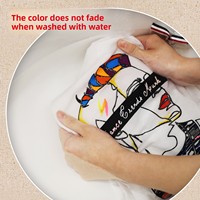 Marqueur textile à double pointe à base d'eau, 12/24 couleurs, lavable, avec pointe souple et bout rond rigide pour la peinture DIY et le graffiti