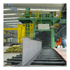 Q69 Transportador de rodillos automático Máquina de granallado Tipo de paso Placa de acero de chorro de arena/Máquina de granallado de haz H - Product Image 1