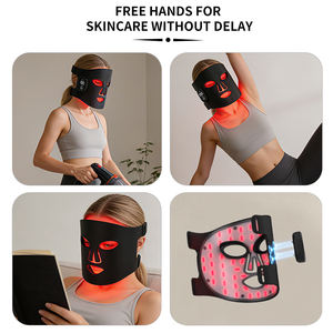 <span class=keywords><strong>Masque</strong></span> facial LED infrarouge et <span class=keywords><strong>rouge</strong></span> pour la peau, réglable, en silicone, portatif, de niveau salon Yanxer, 390-850 nm, pour la thérapie photonique du nez et du visage - Product Image 4