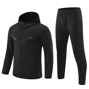 Conjunto Deportivo Personalizado con Logotipo, Ropa Deportiva para Gimnasio, Fitness, Entrenamiento, Chándal de Dos Piezas para Hombre, Chaqueta con Cremallera, Pantalones para Correr - Product Image 2