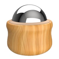 Rouleau de massage corporel rafraîchissant en acier inoxydable, ABS et bois, outil de beauté, logo personnalisé, soin de la peau, rouleau de massage glacé