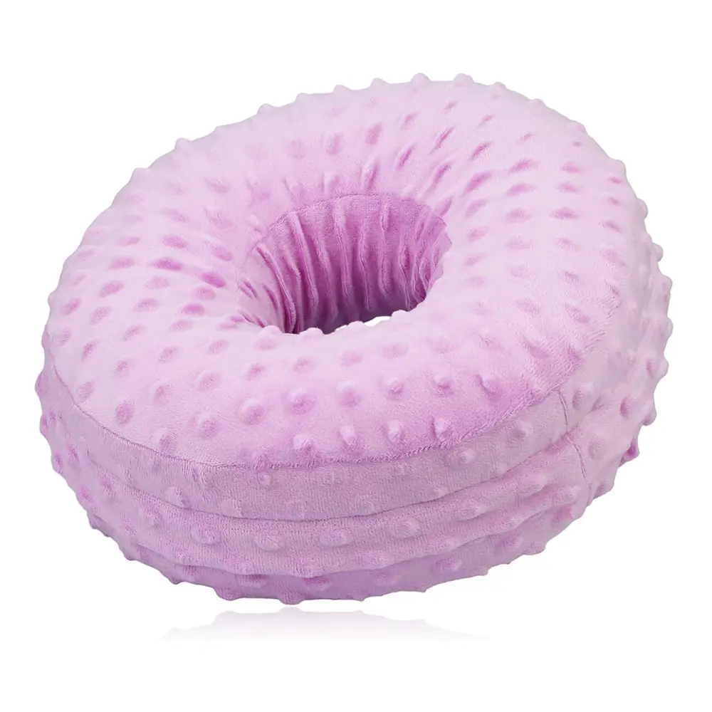 Cojín para aliviar el dolor de Piercing de oreja, cartílago CNH, dolor de presión, protector de oreja fresco en forma de O, Donut, Minky Dot, almohada de lavanda, tinnitus