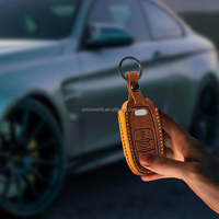 Étui de clé de voiture en cuir véritable Crazy Horse pour s'adapter à différentes voitures, meilleure vente
