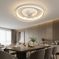 Ventilateur de plafond décoratif à LED facile à installer, design minimaliste créatif, montage en surface, idéal pour les projets de rénovation de maisons neuves