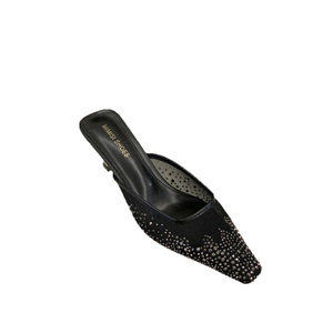 2026 New French Square <b>Toe</b> High <b>Heel</b> Mules Women <b>Closed</b> <b>Toe</b> Half Slippers Elegant Outdoor Slip On Dress Footwear - Product Image 5