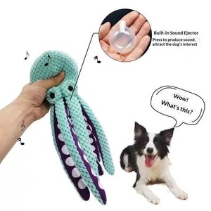 ของเล่นรูปปลาหมึกหกขา ยี่ห้อ Octopus Design ของเล่นสำหรับสัตว์เลี้ยงขนาดเล็ก ทำจากวัสดุที่เป็นมิตรต่อสิ่งแวดล้อม ไม่แตกหักง่าย ของเล่นเสียงดัง สนุกสำหรับแมวและสุนัข ช่วยขัดฟัน - Product Image 3