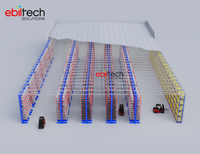 Système de stockage industriel autoportant en acier, rayonnage cantilever robuste et antirouille pour entrepôt