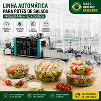 Machine thermoformeuse automatique PP PET pour la production de contenants alimentaires en plastique, ligne de production de boîtes à salade