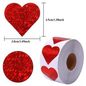 Pegatinas de amor de San Valentín populares de colores para boda - Product Image 2