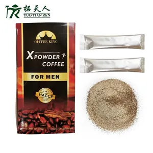 Benutzer definierte Mann Power Kaffeepulver Männliche Vitalität Tongkat Ali Private Label Instant Maca Black Energy Kaffee für Männer