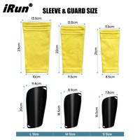 Manchons de protection de tibia de football en polyester IRun avec logo personnalisé, protection professionnelle, manchon de compression pour jeunes et adultes