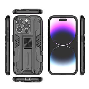 Funda de Lujo para Teléfono Celular para <span class=keywords><strong>Samsung</strong></span> iPhone 11 12 13 14 15 <span class=keywords><strong>Pro</strong></span> Max, Carcasa a Prueba de Golpes de Silicona TPU PC con Soporte Magnético - Product Image 2