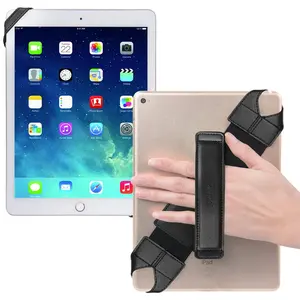 Leather Tablet Hand Strap Holder Flat Computer Holder Hand Strap Holder Leather Handle Grip Elastic Belt For All 10.1" Tablets